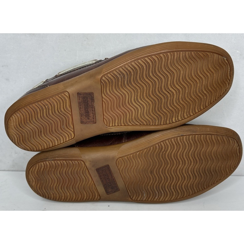 Mens Sebago Nantucket Boat Shoes Loafers Sz 9 M Used Classic Brown Leather - Picture 8 of 10